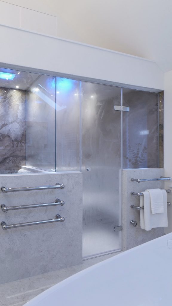 Home Spa Steam Room in use