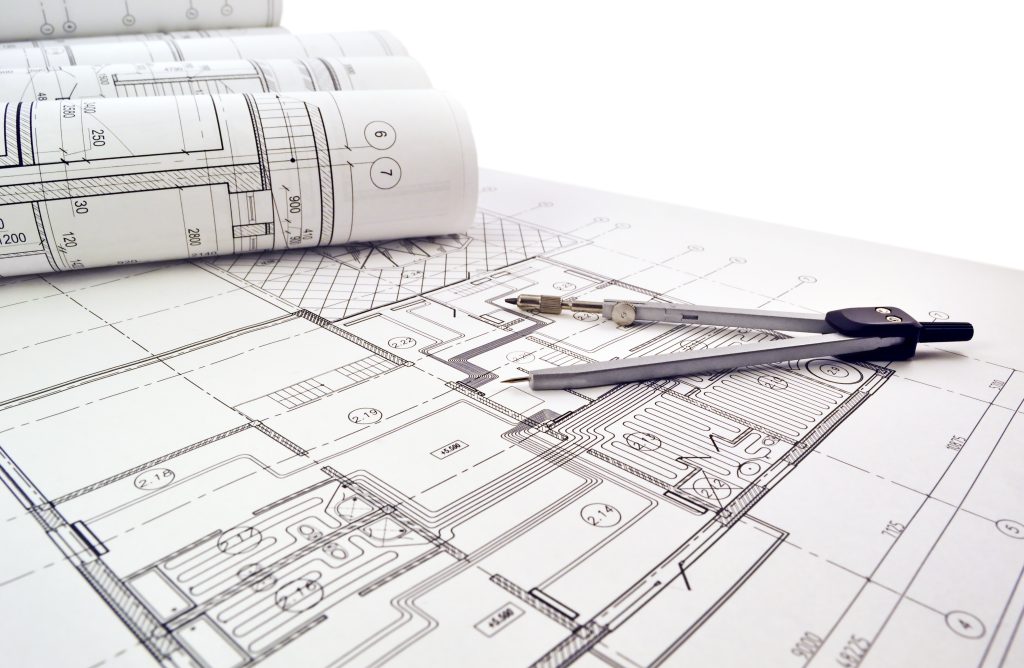 Our Process -schematics of an architectural drawing